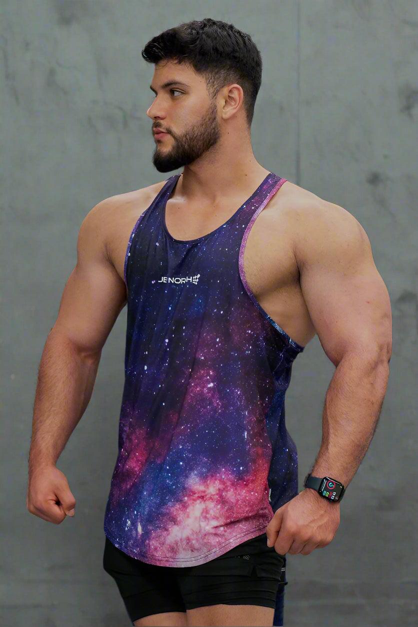 Jed North Men's Graphic Muscle Stringer - Galactic