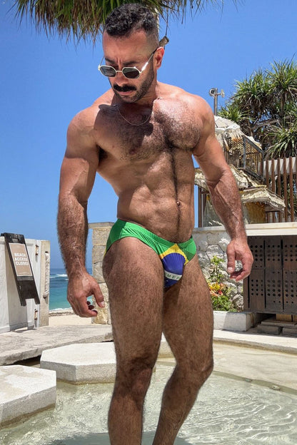 JJ Malibu Men's Lovesick Briefs - Brazil Flag