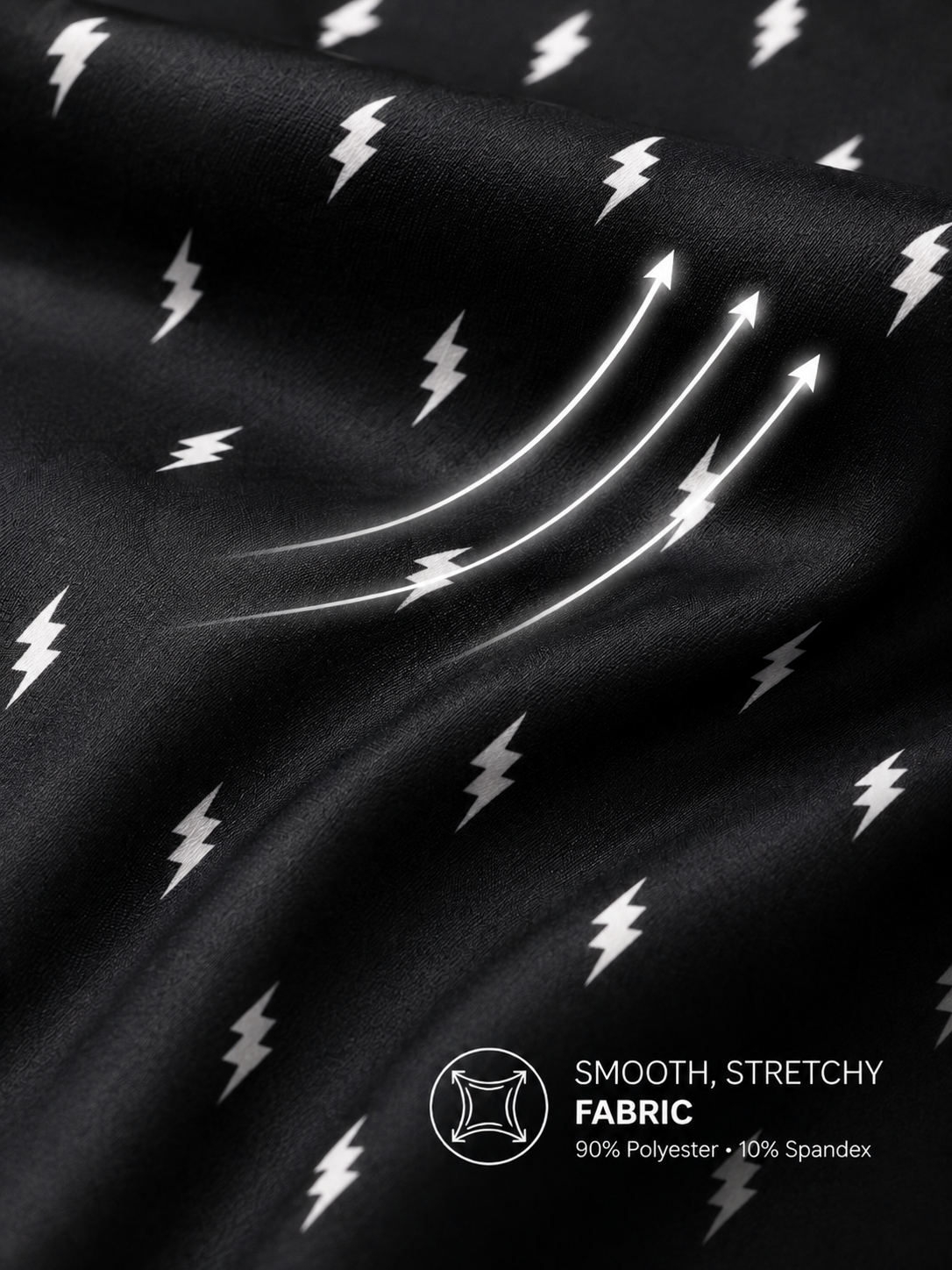 JJ Malibu Men's Stretch-It 2" Athletic Short Shorts - Lightning Bolts