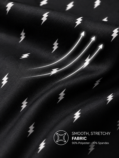JJ Malibu Men's Stretch-It 2" Athletic Short Shorts - Lightning Bolts