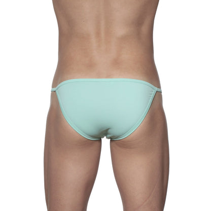 Light blue seamless swim trunks with a minimalist design for groovin string bikini mint green st0114