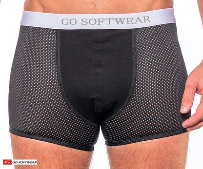 Go Softwear 2773 Men's Sport Super Boost Padded Butt Boxer (33%More Padding) - Black