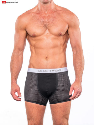 Go Softwear 2773 Men's Sport Super Boost Padded Butt Boxer (33%More Padding) - Black