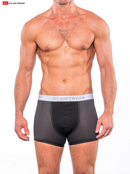 Go Softwear 2773 Men's Sport Super Boost Padded Butt Boxer (33%More Padding) - Black