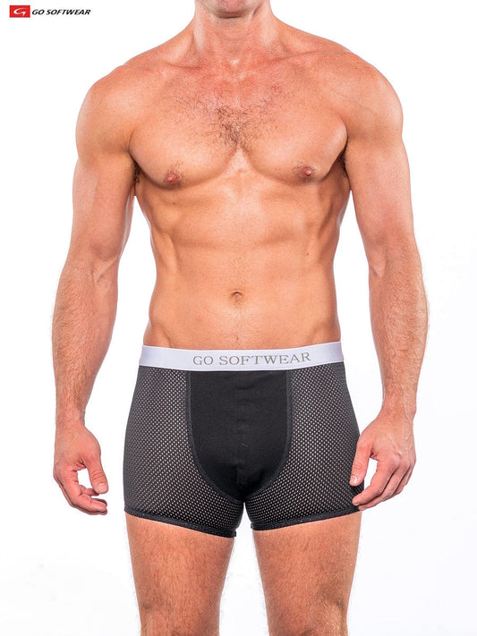 Go Softwear 2773 Men's Sport Super Boost Padded Butt Boxer (33%More Padding) - Black
