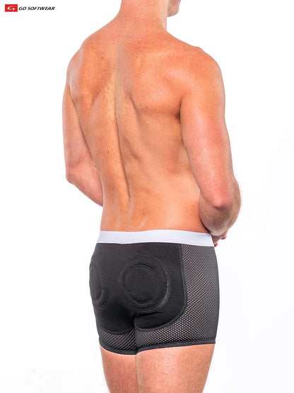 Go Softwear 2773 Men's Sport Super Boost Padded Butt Boxer (33%More Padding) - Black