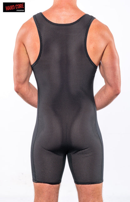Hard Core 3907 Herren Suck it Piggy C-Ring-Singlet - Schwarz