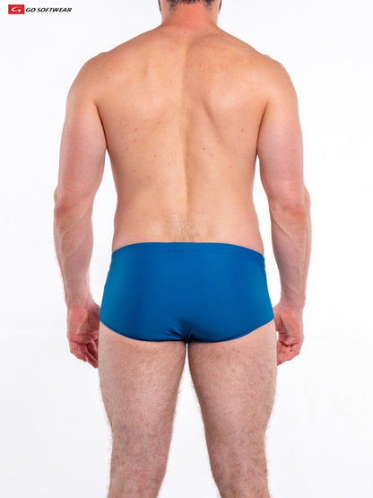 Go Softwear 4520 Men's Napoli Posing Swim Trunk - Deep Water Blue