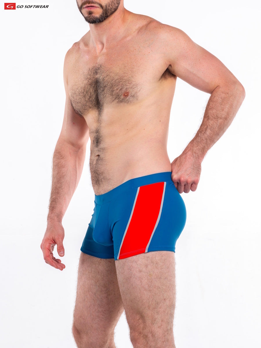 Go Softwear 4562 Men's Napoli Sq-Cut Swimsuit - Deep Water Blue