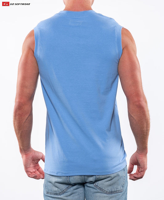 Go Softwear 4607 Herren Laguna ärmelloses V-Shirt - Blue Grotto