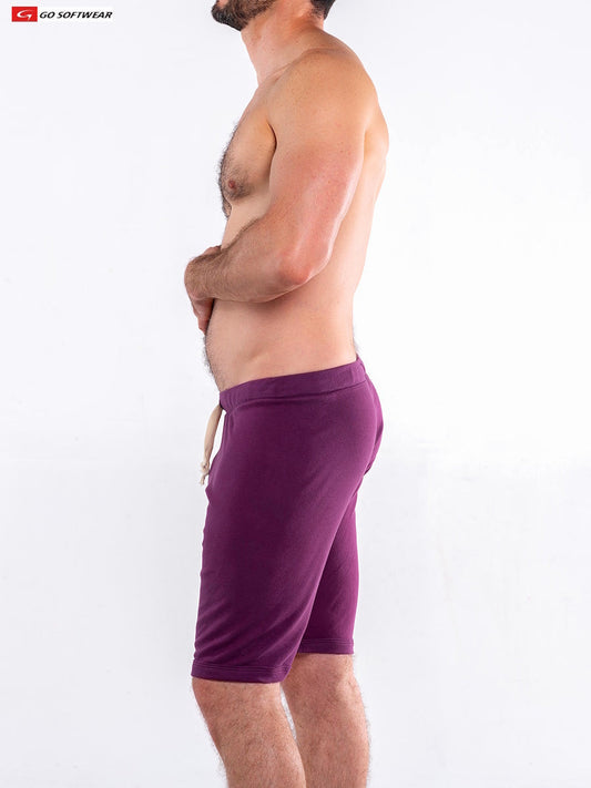 Short de détente pour homme So Cal Lounge 4654 de Go Softwear - Vin prune