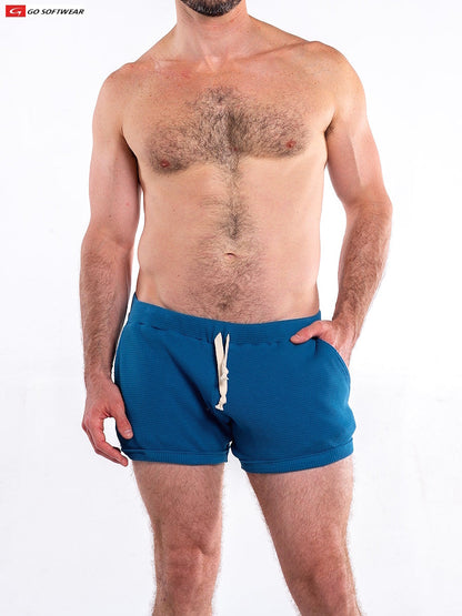 Short 10" pour hommes So Cal Go Softwear 4681 avec poches - Bleu Lyon