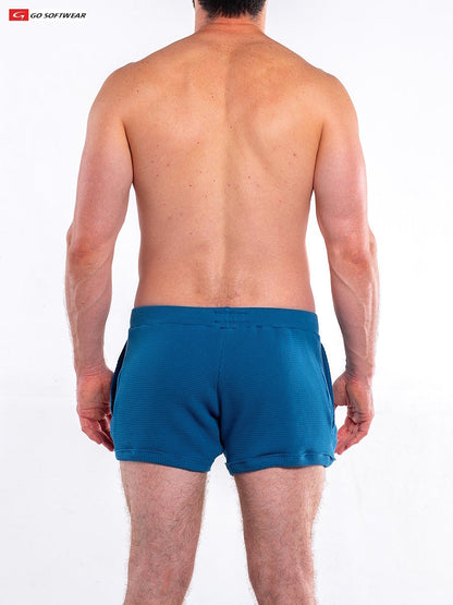 Short 10" pour hommes So Cal Go Softwear 4681 avec poches - Bleu Lyon