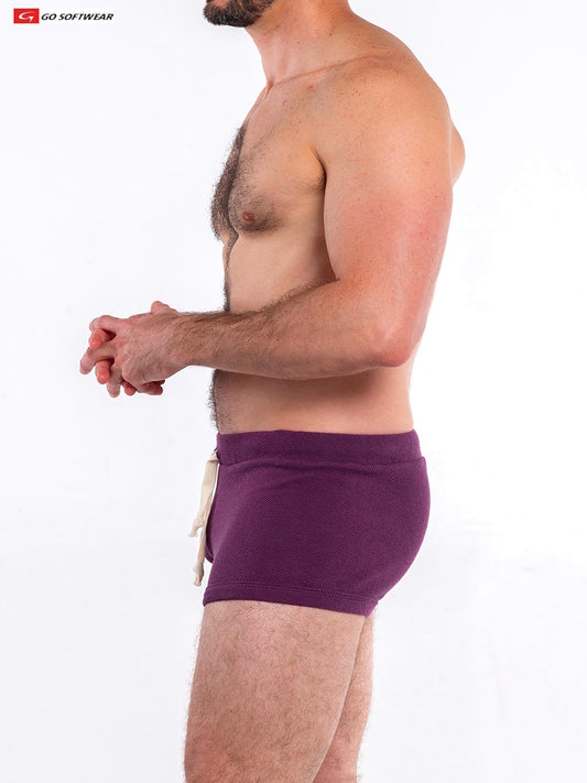Short de détente pour homme Go Softwear 4624 So Cal 8" - Prune