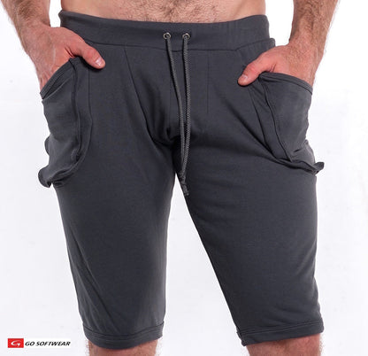 Go Softwear 4764 Men's L. A. Wash Yoga Short - Steel Gray