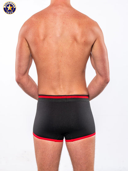 AMERICAN JOCK 8023 Men's Gym 7" Trunk - Black