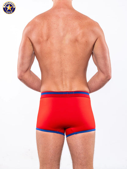 AMERICAN JOCK 8023 Men's Gym 7" Trunk - Ribbon Red