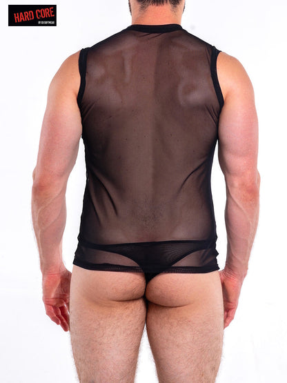 Hard Core 3331 Men's Intimates Sleeveless Tee - Black