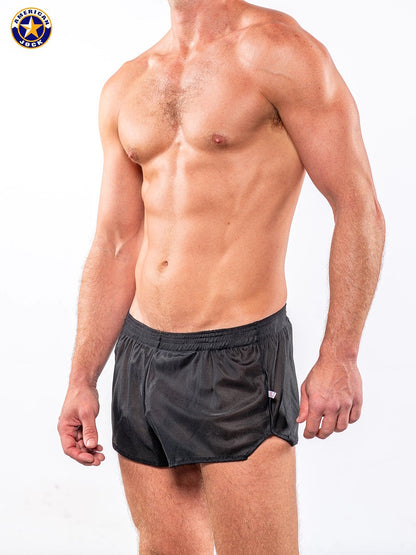 AMERICAN JOCK 8024 Herren-Laufshorts Skins 6 ½″ – Schwarz