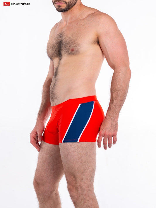 Go Softwear 4562 Men's Napoli Sq-Cut Swimsuit - Golden Poppy