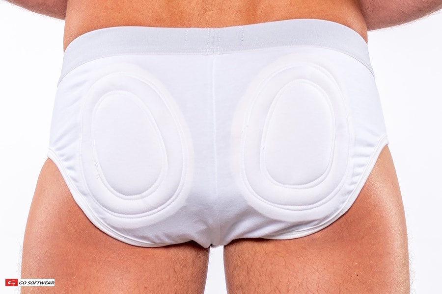 Go Softwear 2717 Herren Original Super Padded Butt Brief (vorgestellt in der New York Times) - Weiß