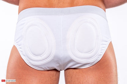 Go Softwear 2717 Herren Original Super Padded Butt Brief (vorgestellt in der New York Times) - Weiß