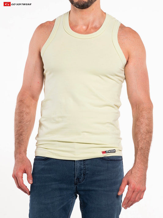 Débardeur stretch en coton So Cal pour homme Go Softwear 4685 - Citronnelle