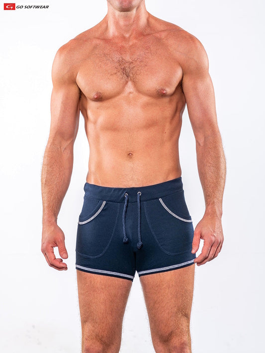 Go Softwear 4641 Herren 9" Sportshorts mit Taschen - Marineblau