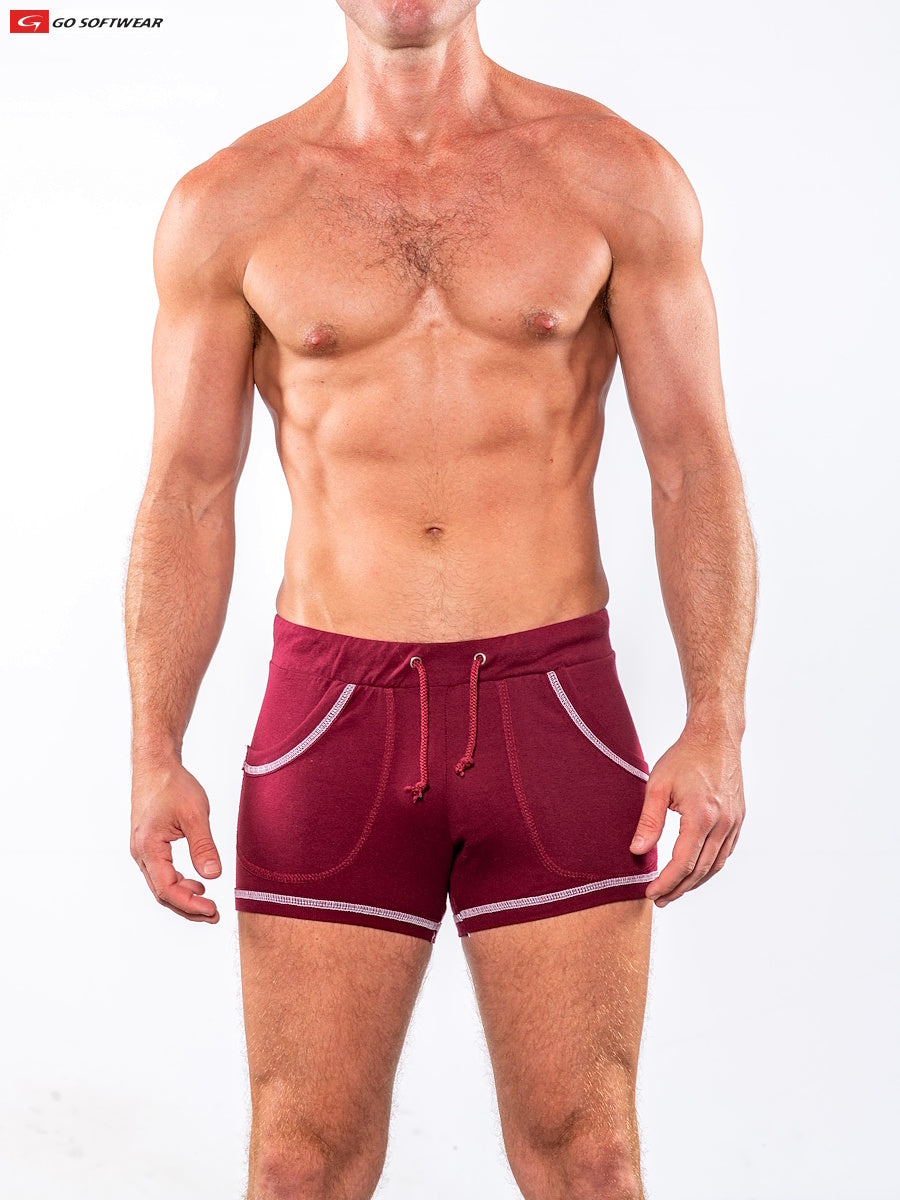 Short de sport 9" pour homme Go Softwear 4641 avec poches - Cardinal