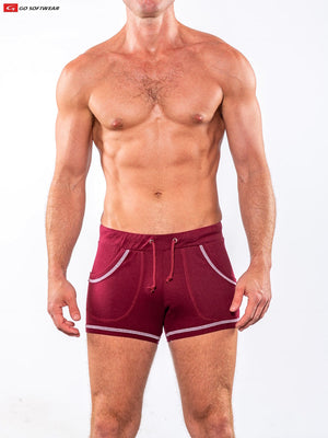 Go Softwear 4641 Men's 9" Sport Short w/Pockets - Cardinal