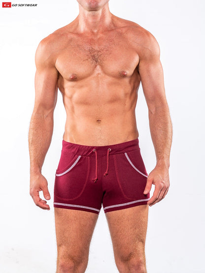 Short de sport 9" pour homme Go Softwear 4641 avec poches - Cardinal