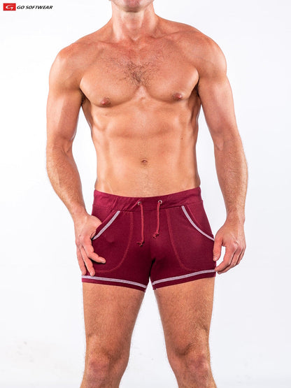 Short de sport 9" pour homme Go Softwear 4641 avec poches - Cardinal