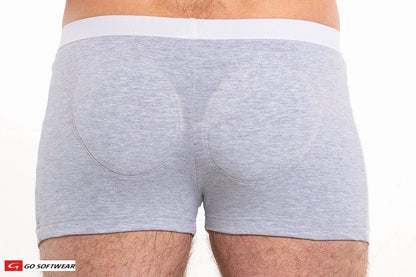 Go Softwear 2013 Men's Original Padded Butt Boxer Brief - Heather Grey