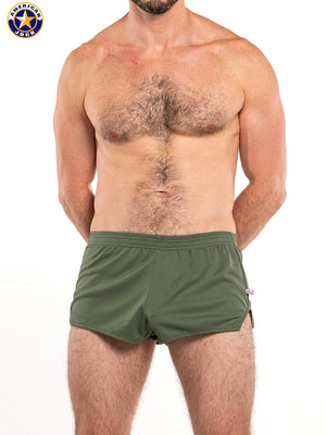 AMERICAN JOCK 8316 Herren Ultra Laufshorts - Oliv