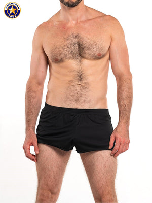 AMERICAN JOCK 8316 Men's Ultra Running Short - Black