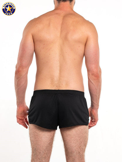 AMERICAN JOCK 8316 Men's Ultra Running Short - Black