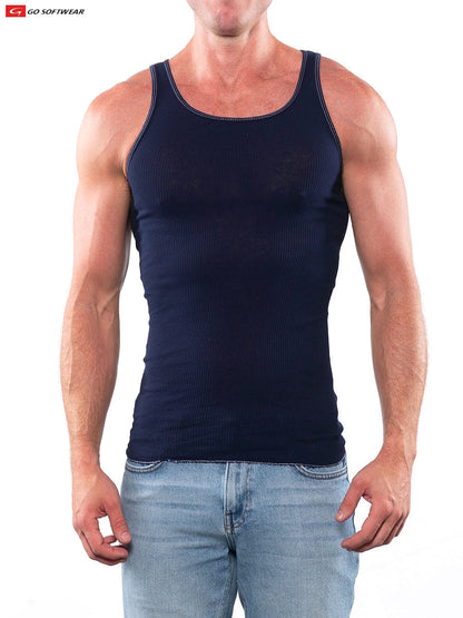 Go Softwear 4615 Herren-Ripp-Tanktop - Marineblau