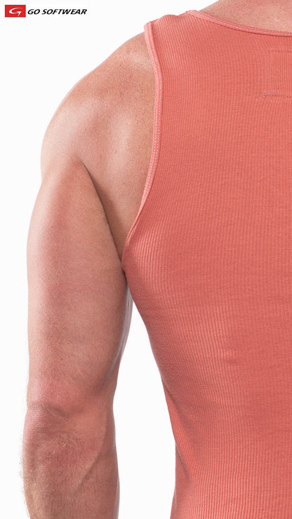 Go Softwear 4615 Herren Laguna Ripp-Tanktop - Korallensand