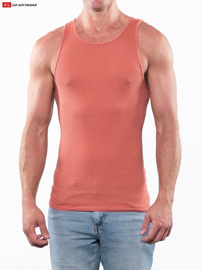 Go Softwear 4615 Herren Laguna Ripp-Tanktop - Korallensand