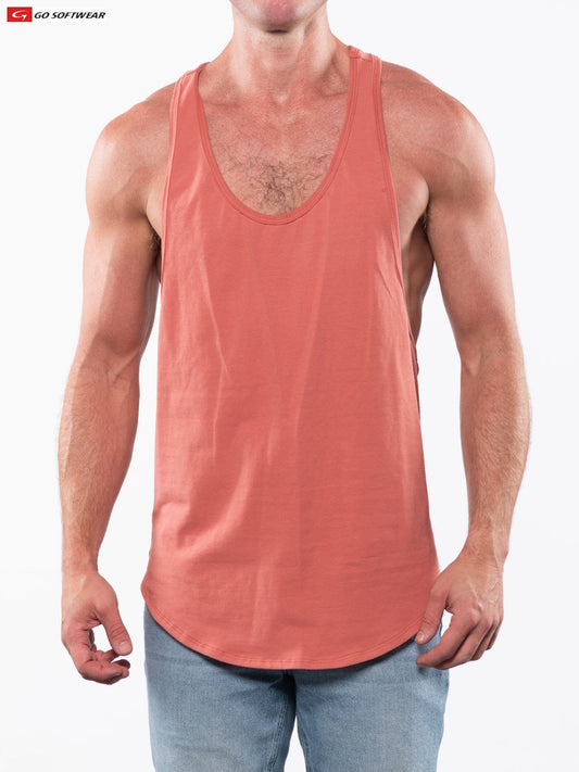Go Softwear 4695 Herren Laguna Y-Back Muscle-Tanktop - Korallsand
