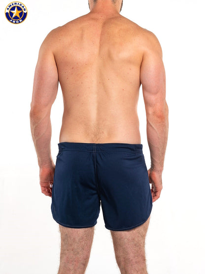 AMERICAN JOCK 8359 Men's 11" Workout Short w/Built-In Jockstrap - Navy