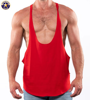 Débardeur de musculation pour homme AMERICAN JOCK 8027 - Rouge ruban