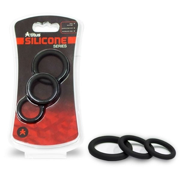Titus 3Pk Silicone Ring Set