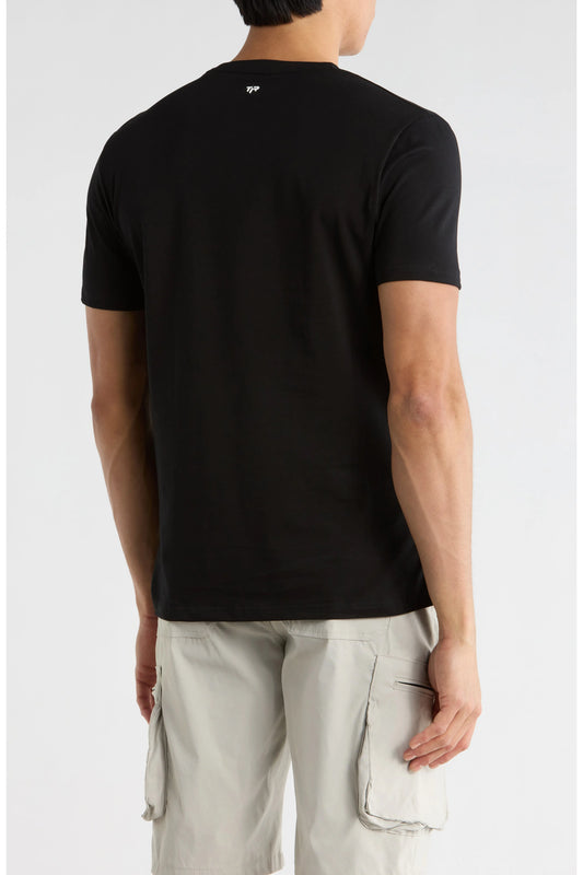 T.R. Premium Herren 3D-Abstract-T-Shirt – Schwarz