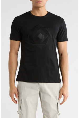 T-shirt 3D abstrait pour homme T.R. Premium - Noir