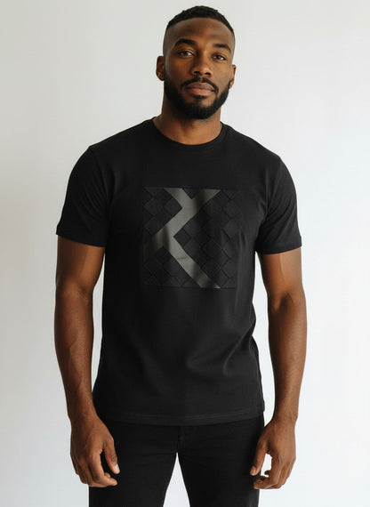 T.R. Premium Herren-T-Shirt mit 3D-Abstraktmuster