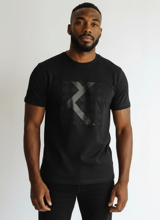 T.R. Premium Herren-T-Shirt mit 3D-Abstraktmuster