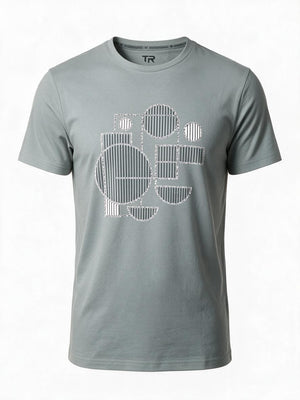T-shirt T.R. Premium pour homme à motif abstrait 3D - Vert chino