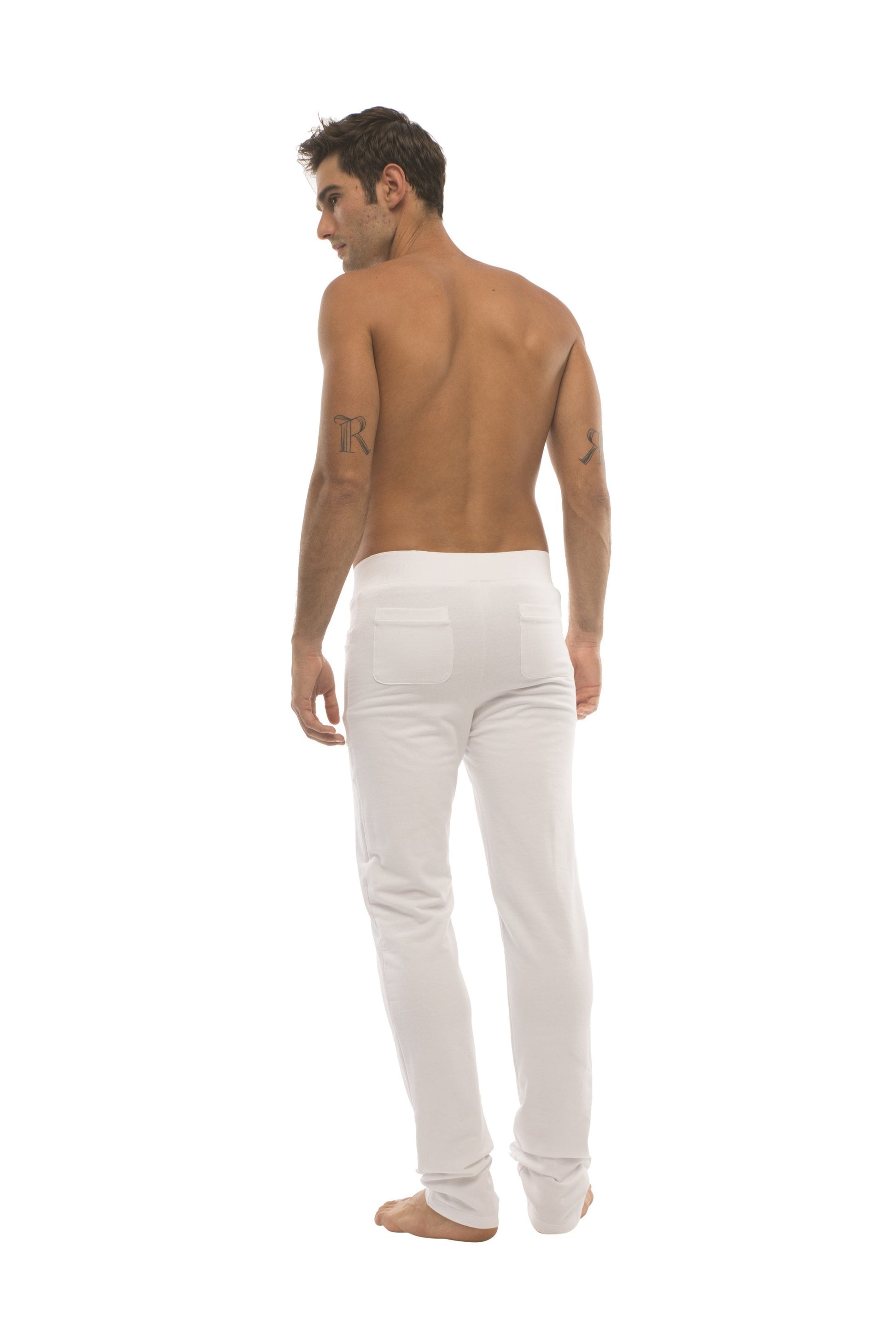White slim-fit tactical urban dress pant yoga pant with clean modern design for versatile comfort and style