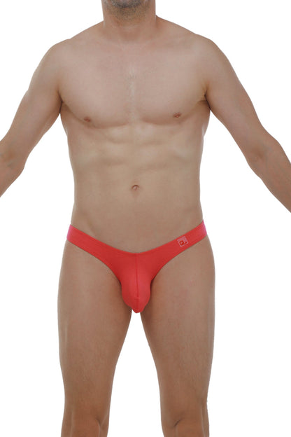 Thong Dome Modal Fuchsia red men’s briefs with snug form-fitting design and small logo on the waistband